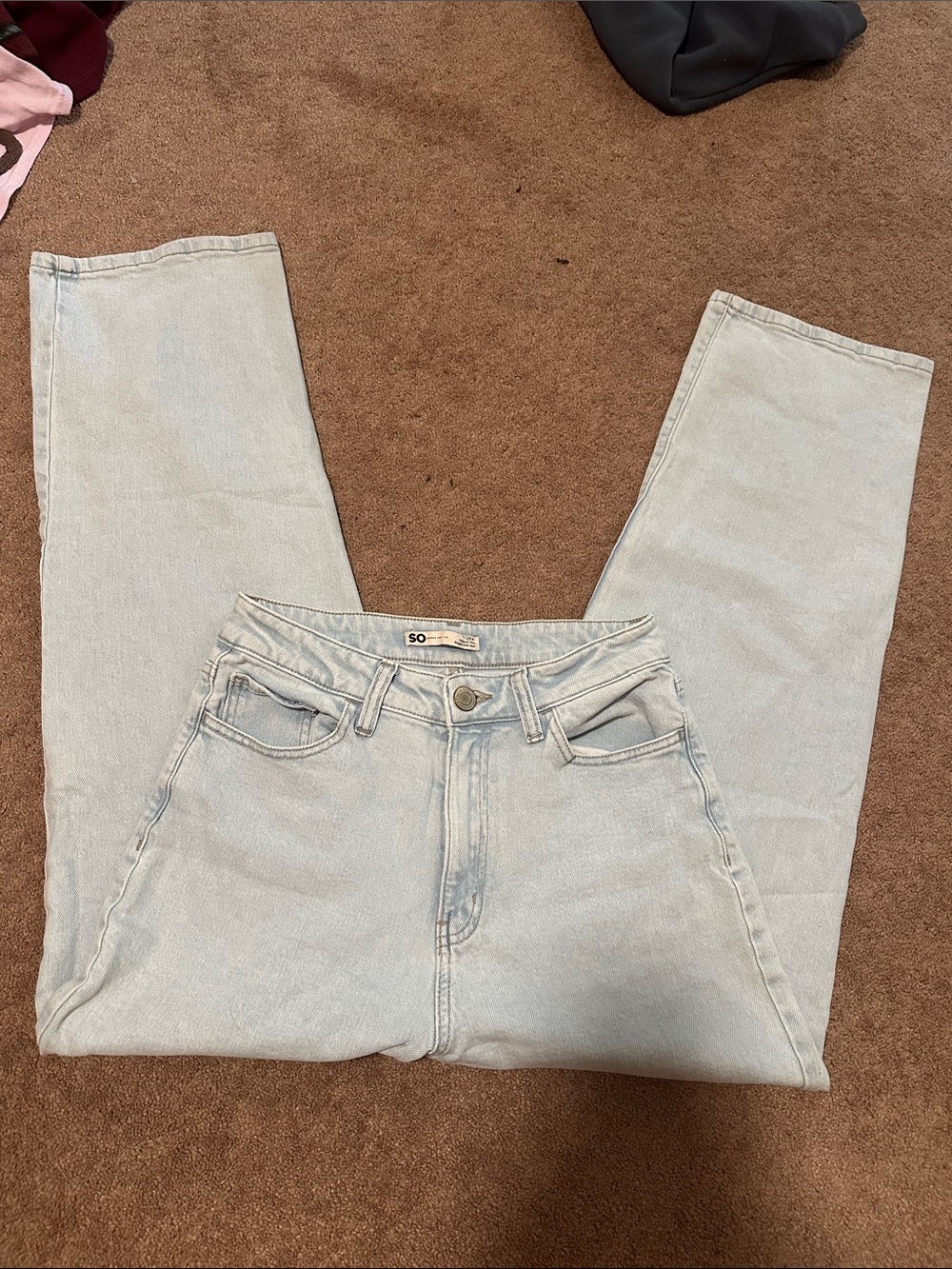 SO Light Blue High-Rise Wide Leg Jeans